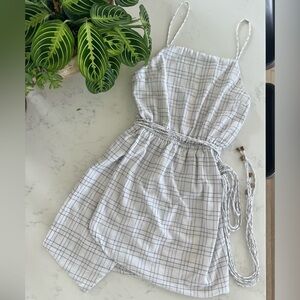 Sabo Skirt white linen mini dress